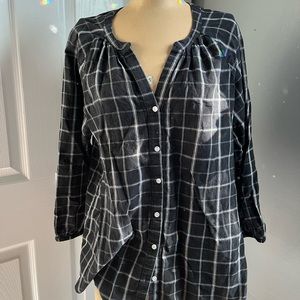 OLD NAVY Black and White Checkered Shirt